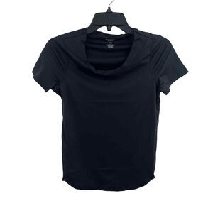 Ministry of Supply Womens Luxe Touch Minimalist Elevated Basic Tee XXS Black New